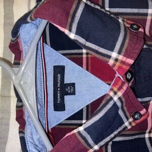 Tommy Hilfiger Red and Blue Checkered Shirt